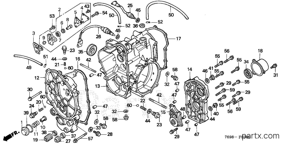Honda H5518 NA2/C - TRANSMISSION CASE