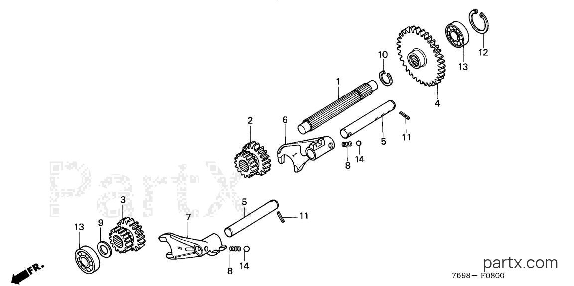 Honda H5518 NA2/C - UPPER COUNTERSHAFT