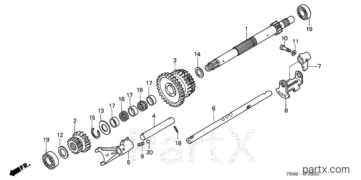 Honda H5518 A2/B - MAINSHAFT