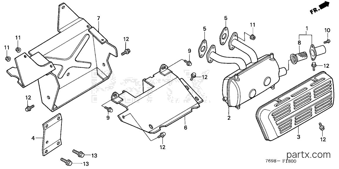 Honda H5518 NA4/A - MUFFLER