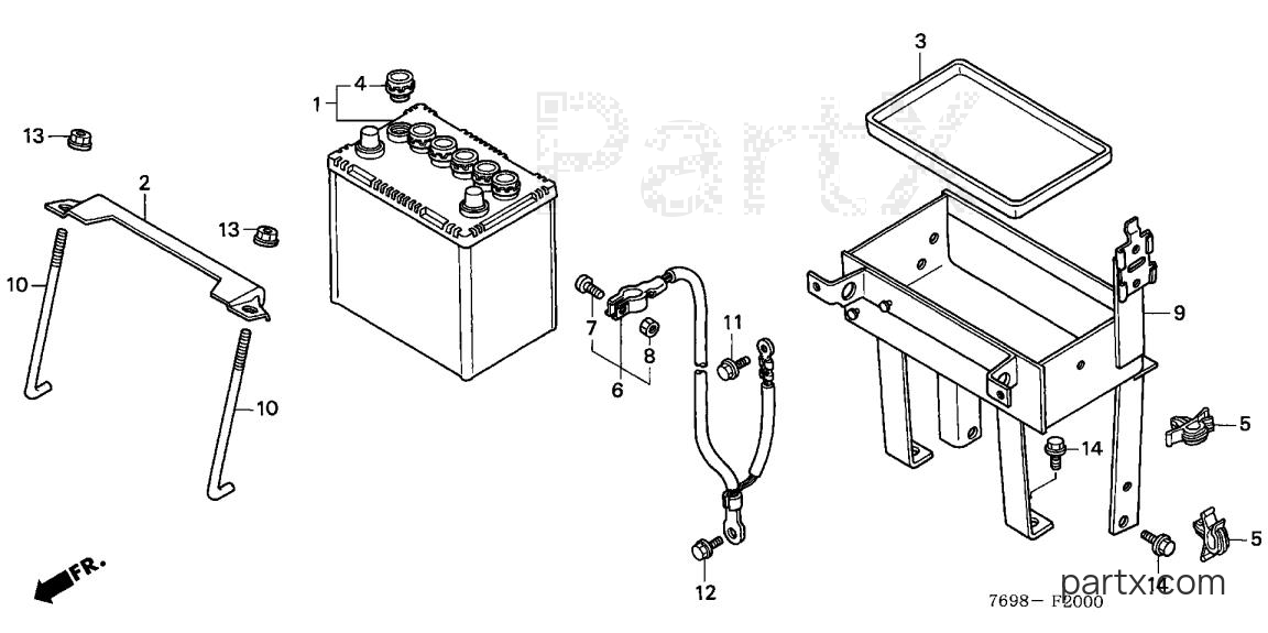 Honda H5518 NA4/C - BATTERY