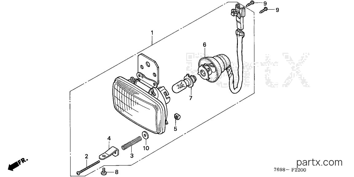 Honda H5518 NA4/B - HEADLIGHT