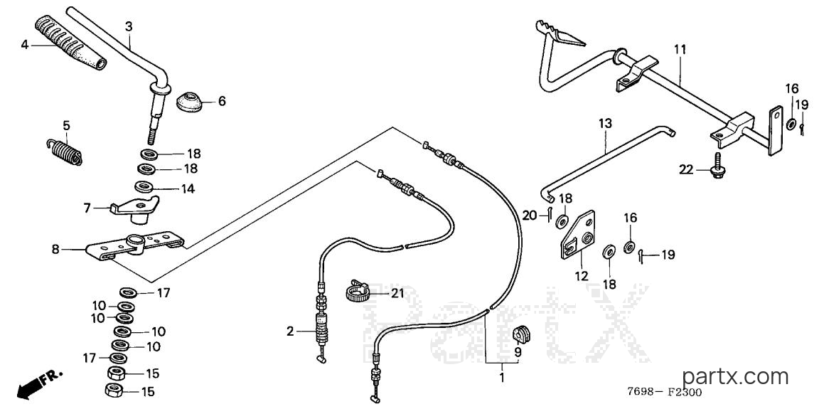 Honda H5518 NA2/D - THROTTLE LEVER