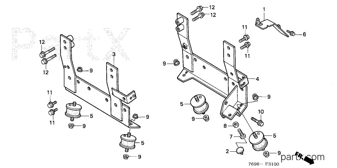 Honda H5518 A4/B - ENGINE MOUNT