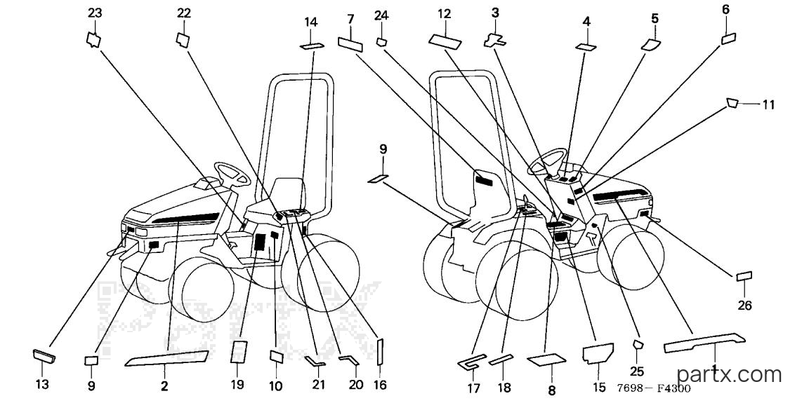 Honda H5518 A2/A - LABELS
