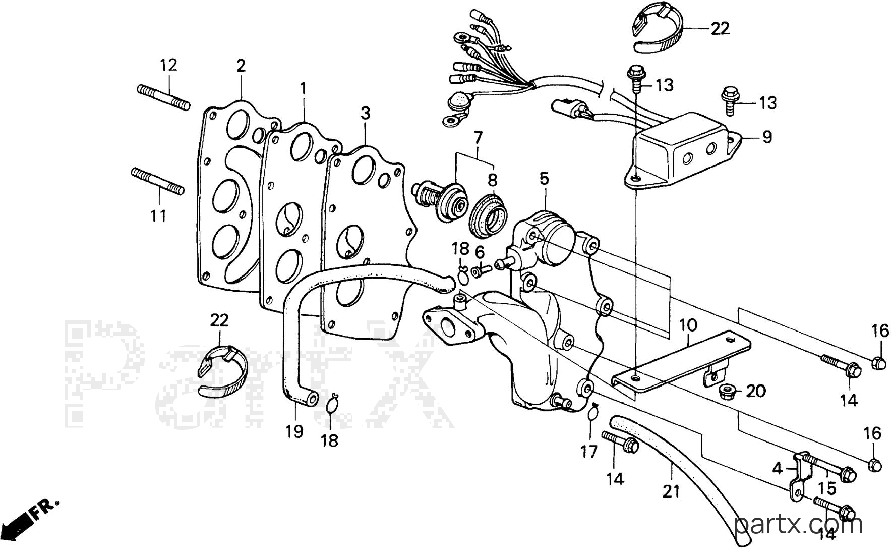 Honda BF8AW SA - INLET MANIFOLD