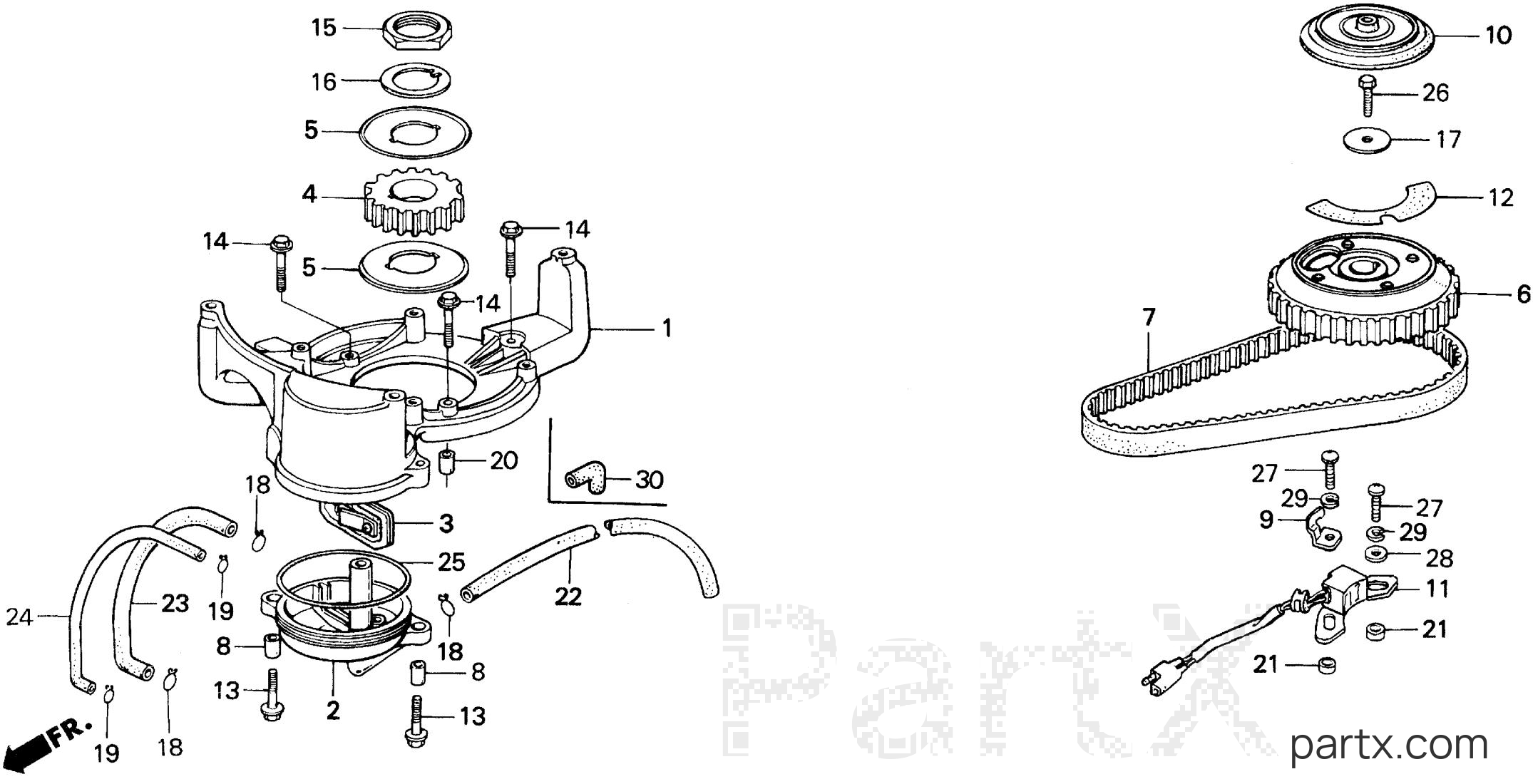 Honda BF8AK LA - CAM PULLEY