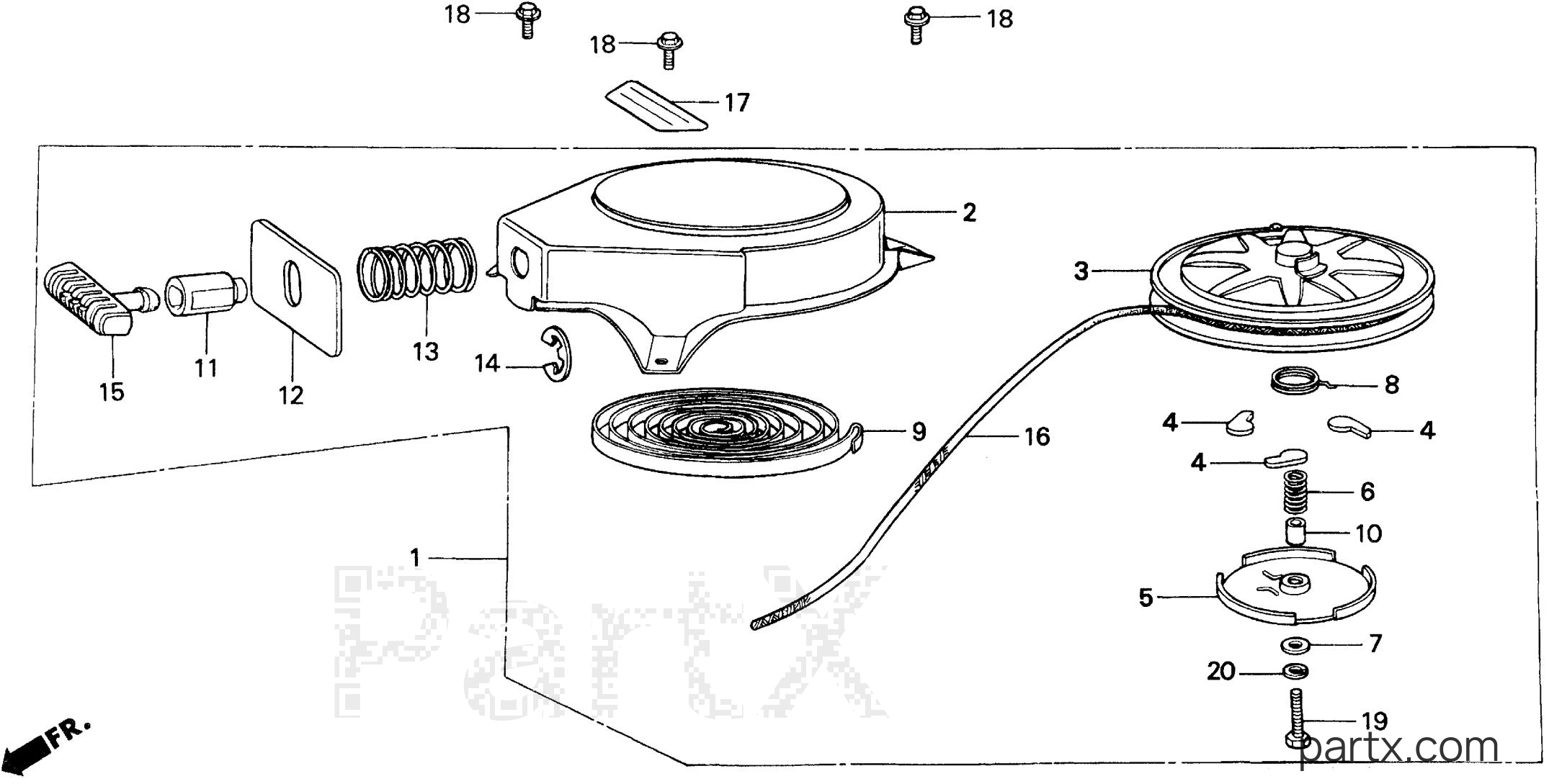 Honda BF8AM XA - RECOIL STARTER
