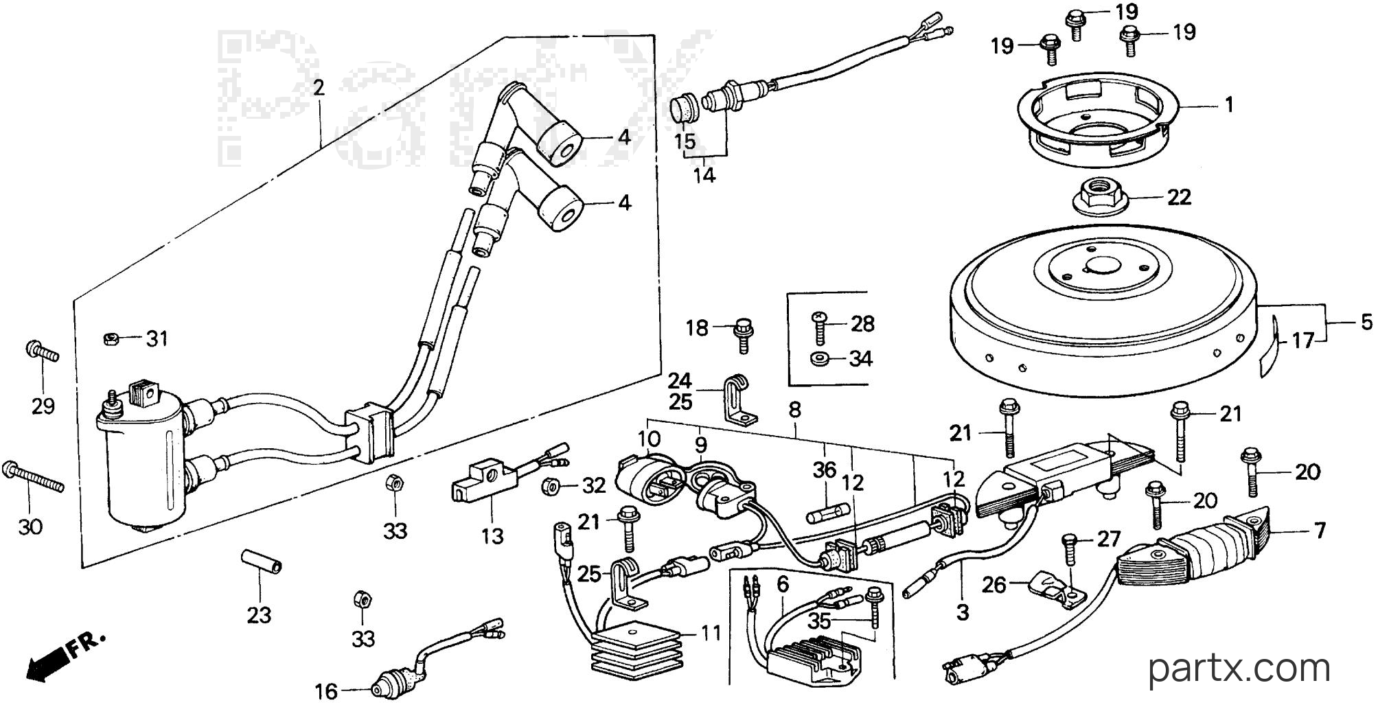 Honda BF8AM XA - FLYWHEEL