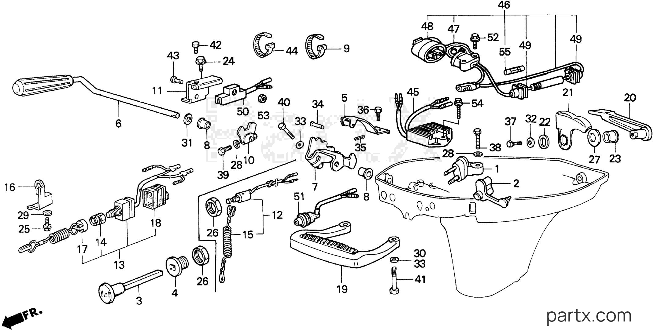 Honda BF75F SA - SHIFT SHAFT