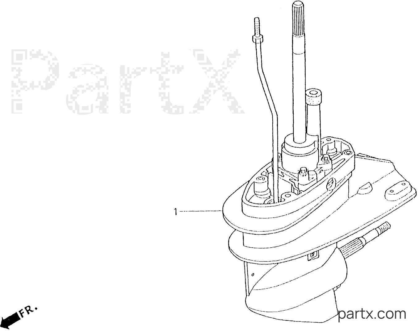 Honda BF8AW LA - GEAR CASE ASSY.