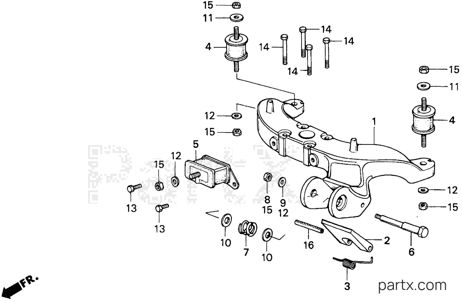 Honda BF8AM SA - MOUNT FRAME