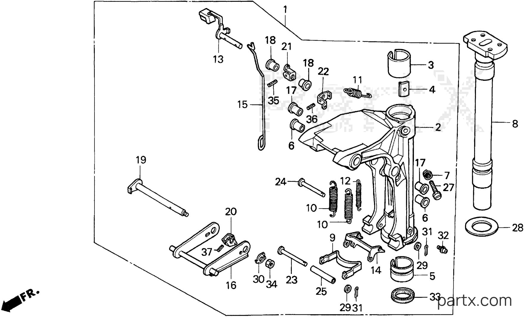 Honda BF8AM LA - SWIVEL CASE (2)