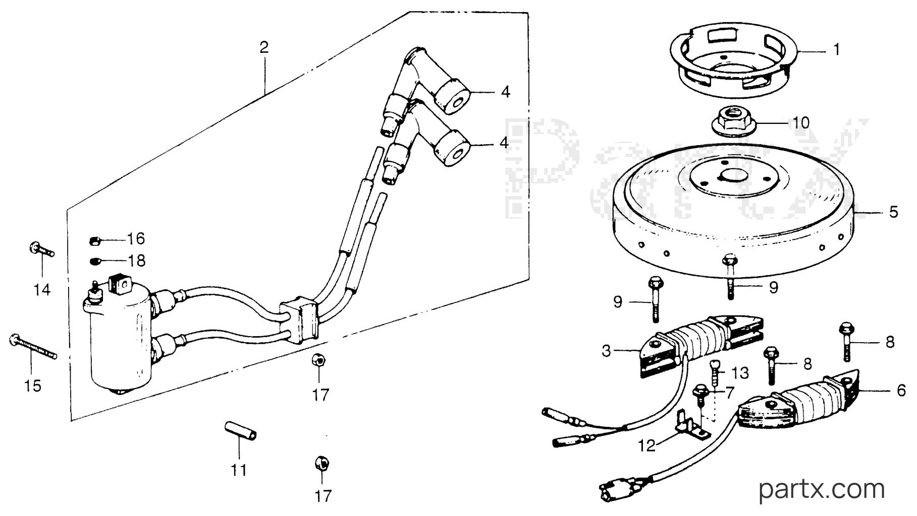 Honda BF75Z LA - IGNITION COIL - FLYWHEEL