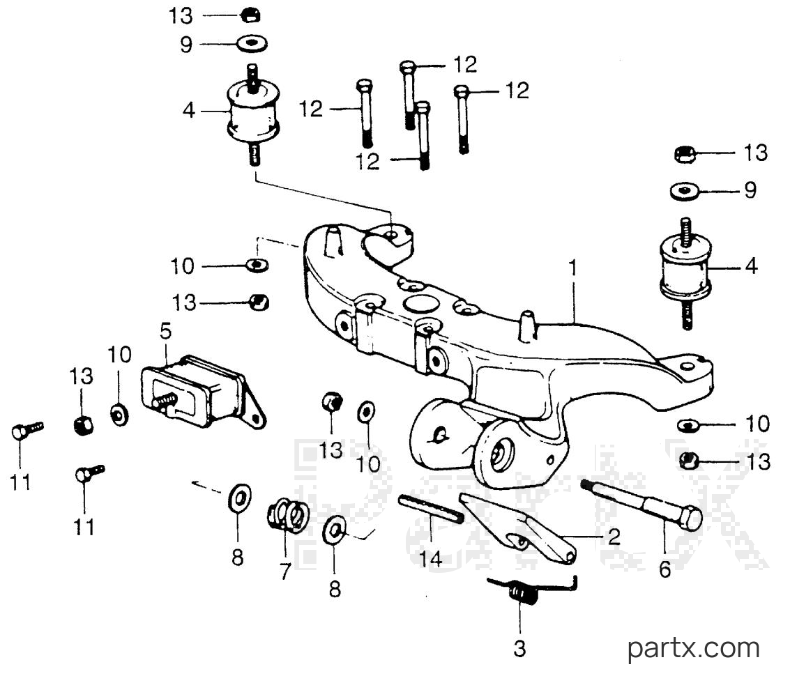 Honda BF75Z SA - SETTING FRAME - UPPER RUBBER SETTING