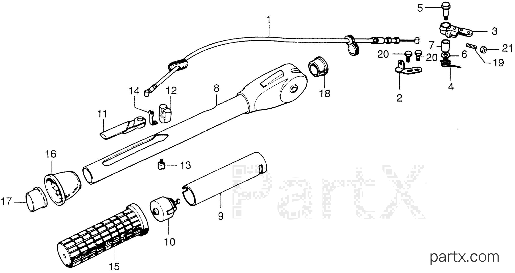 Honda B75K2 SD - HANDLEBAR