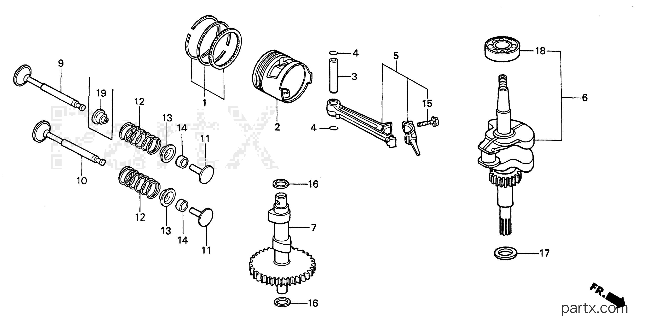 Honda BF20F SA - PISTON - RINGS