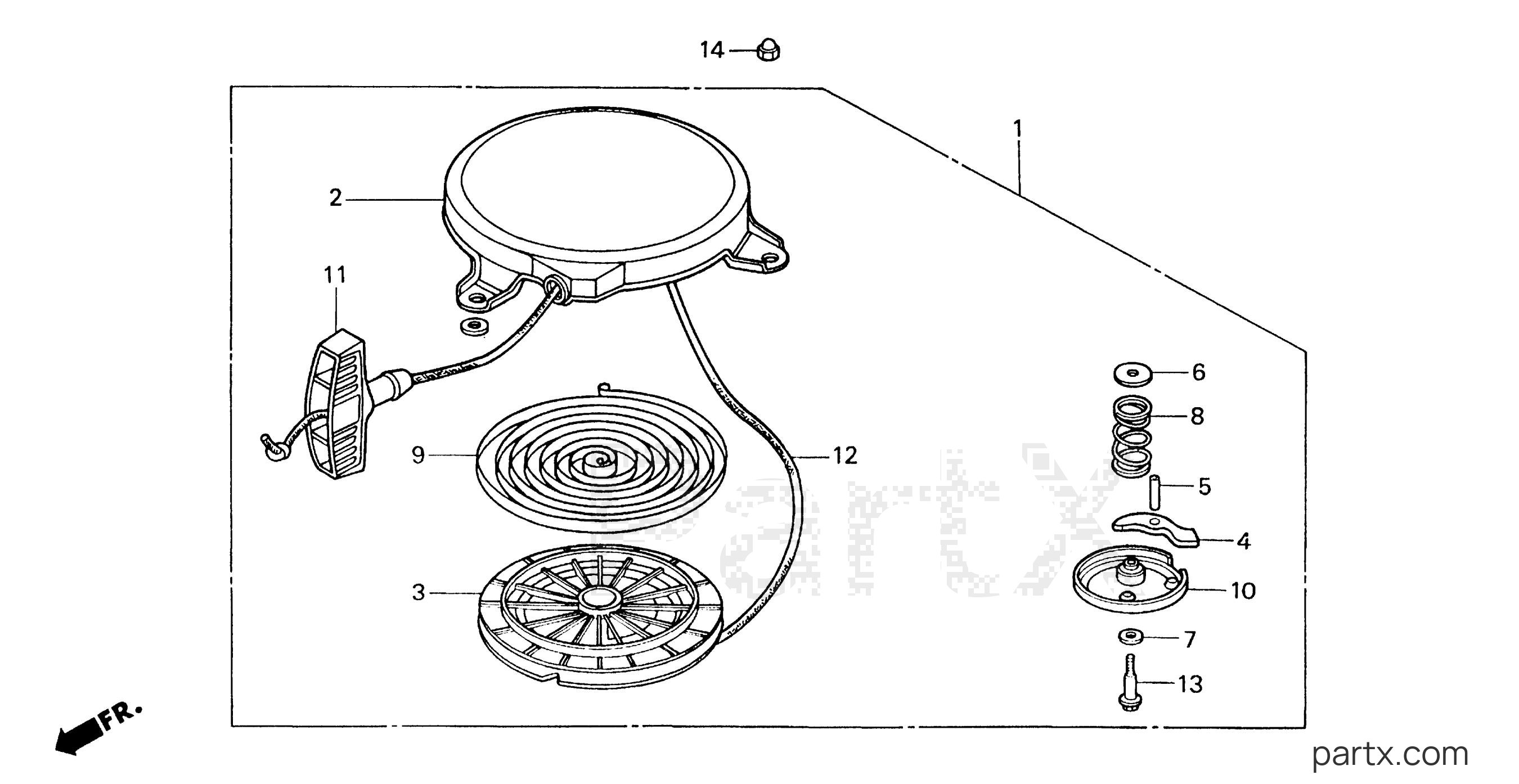 Honda BF2AK SA - RECOIL STARTER (1)