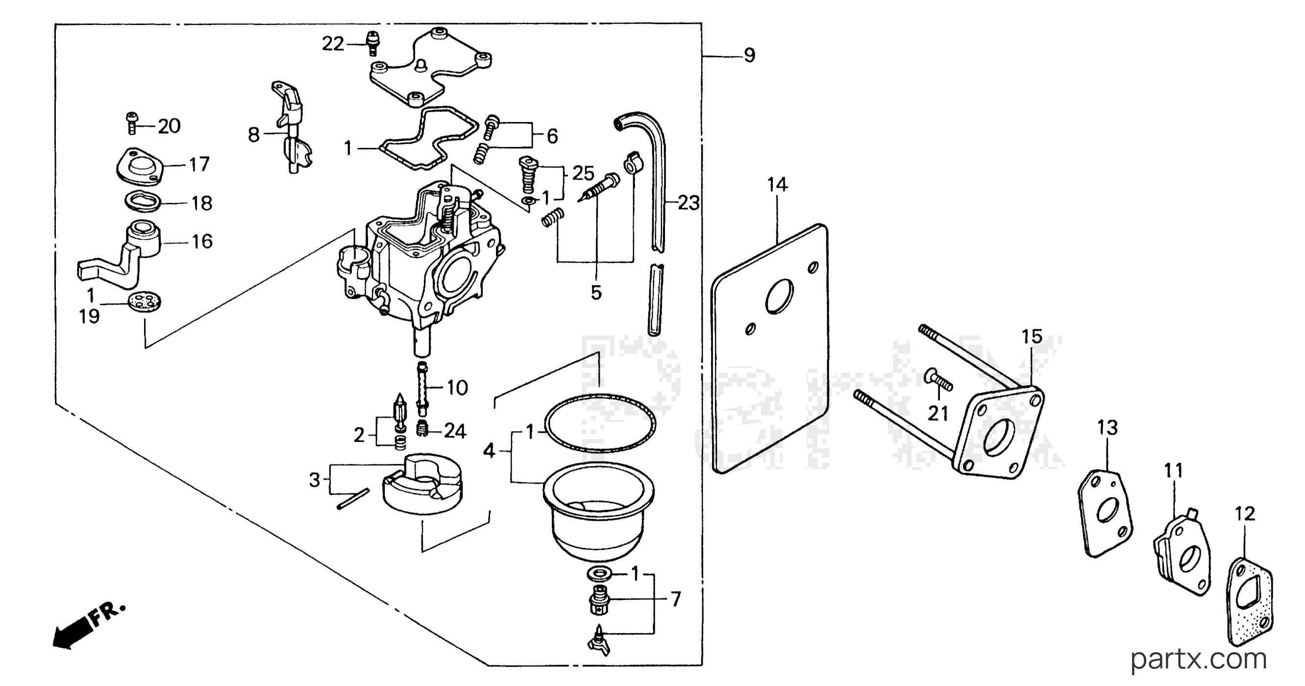 Honda BF2AW LA - CARBURETOR