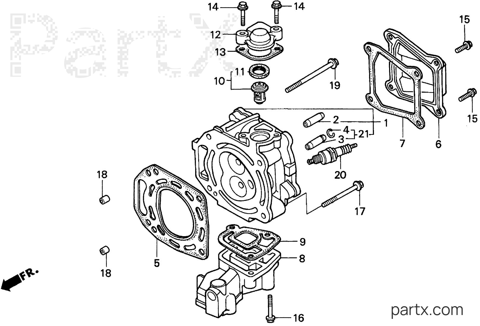 Honda BF50F SA - CYLINDER HEAD
