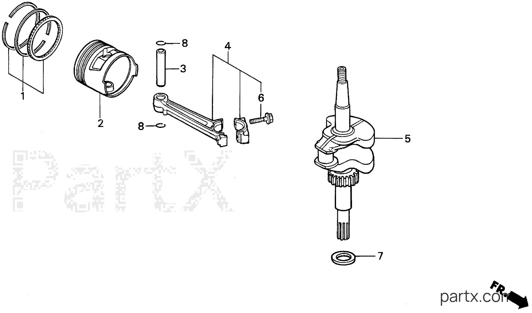 Honda BF5AH SA - CRANKSHAFT