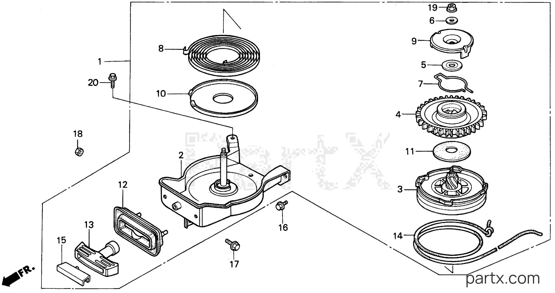 Honda BF5AH SA - RECOIL STARTER