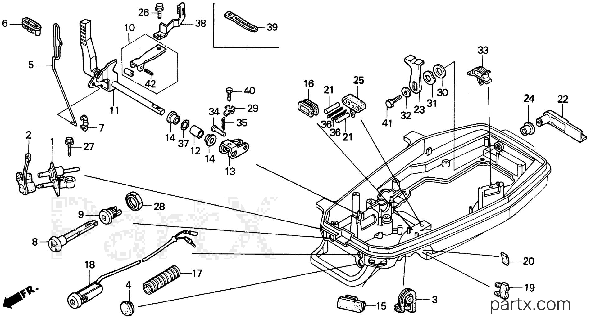 Honda BF5AK LA - SHIFT SHAFT