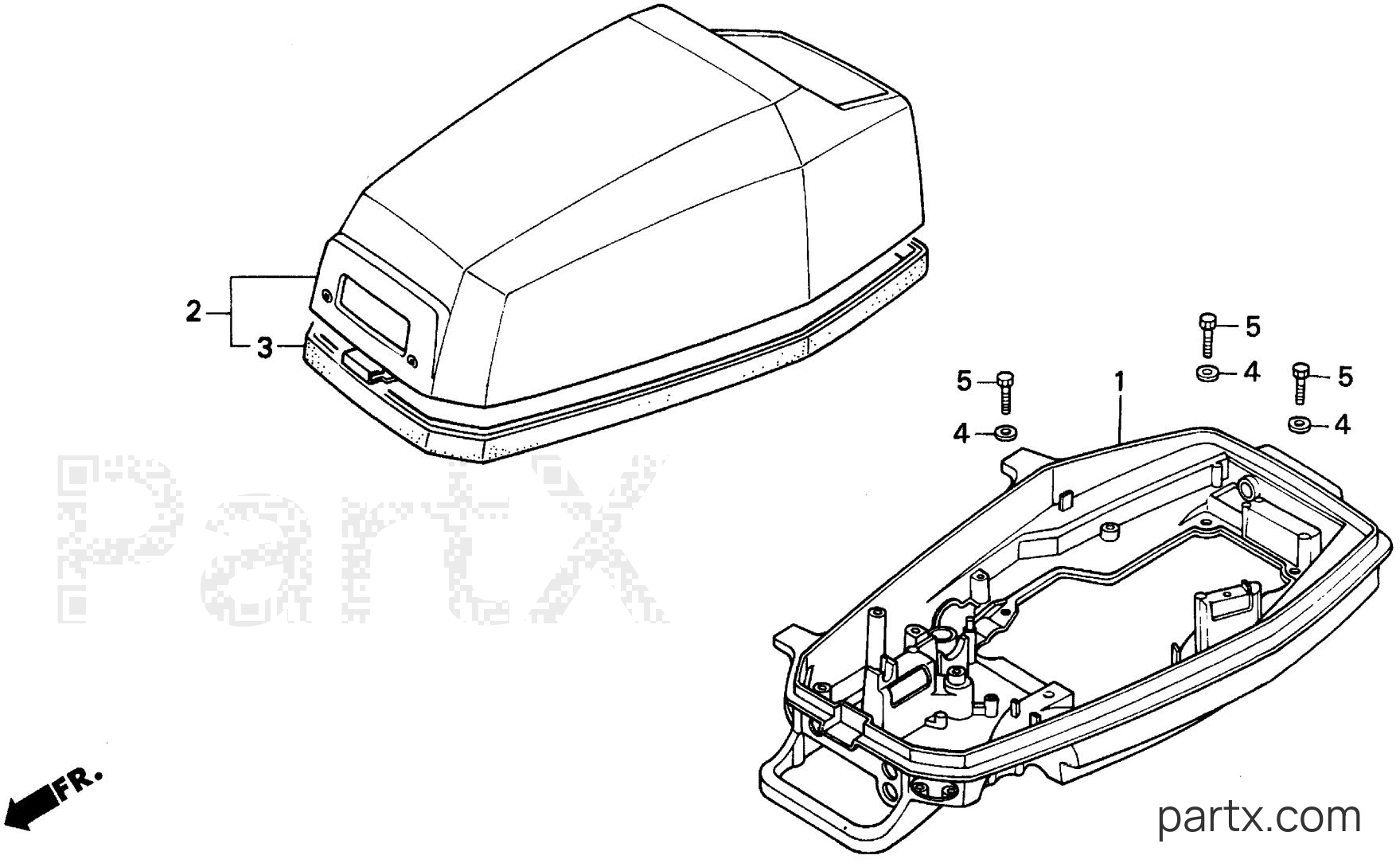 Honda BF5AH LA - ENGINE COVER