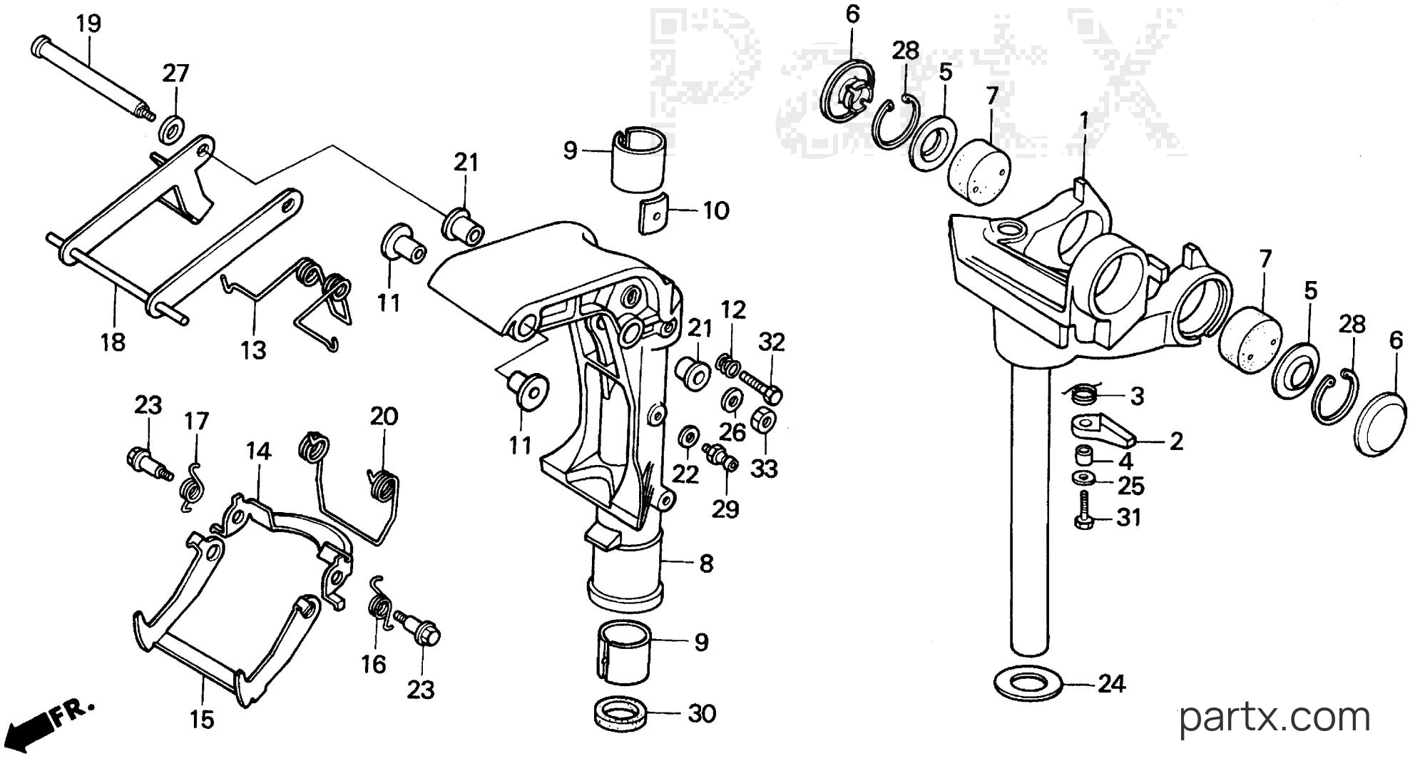 Honda BF5AH LA - SWIVEL CASE