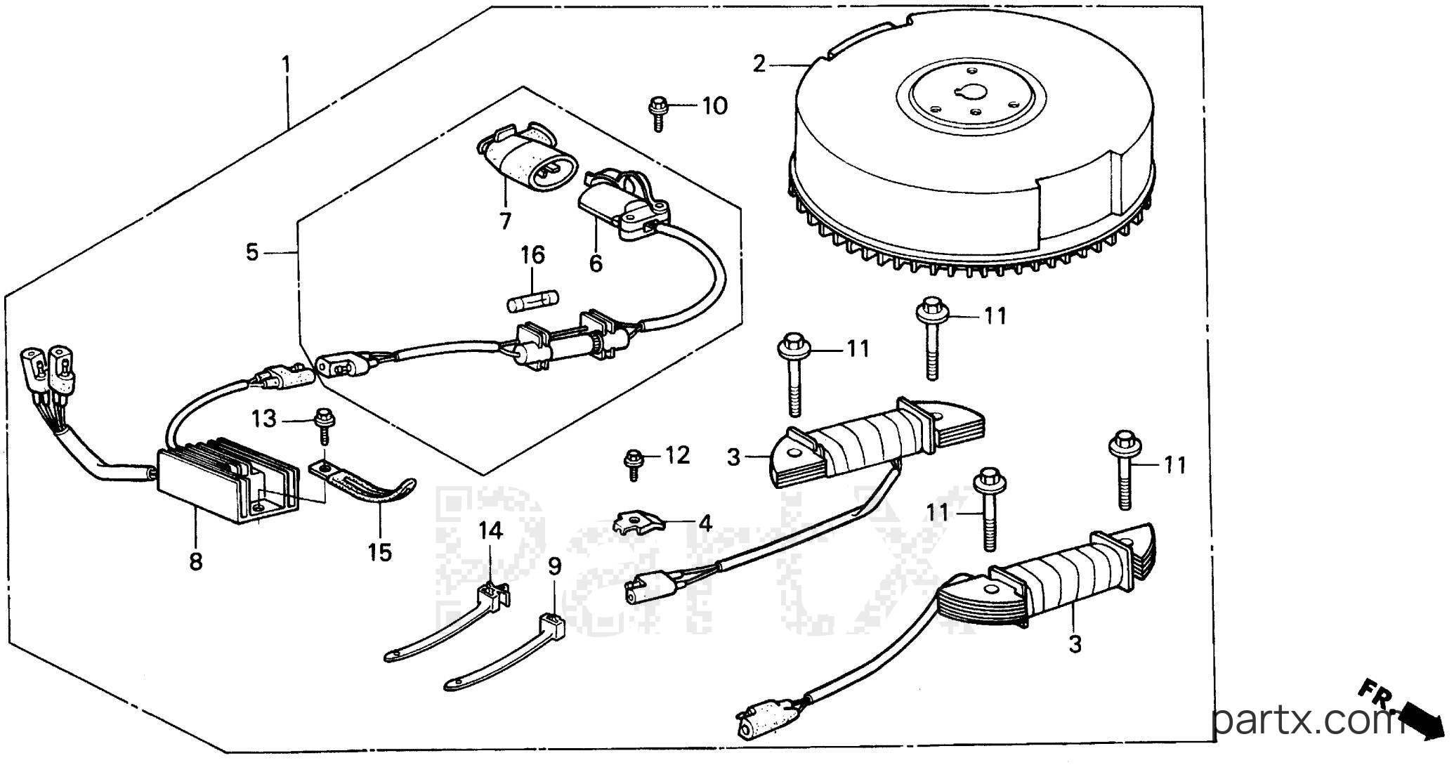 Honda BF5AM LA - CHARGE RECEPTACLE KIT