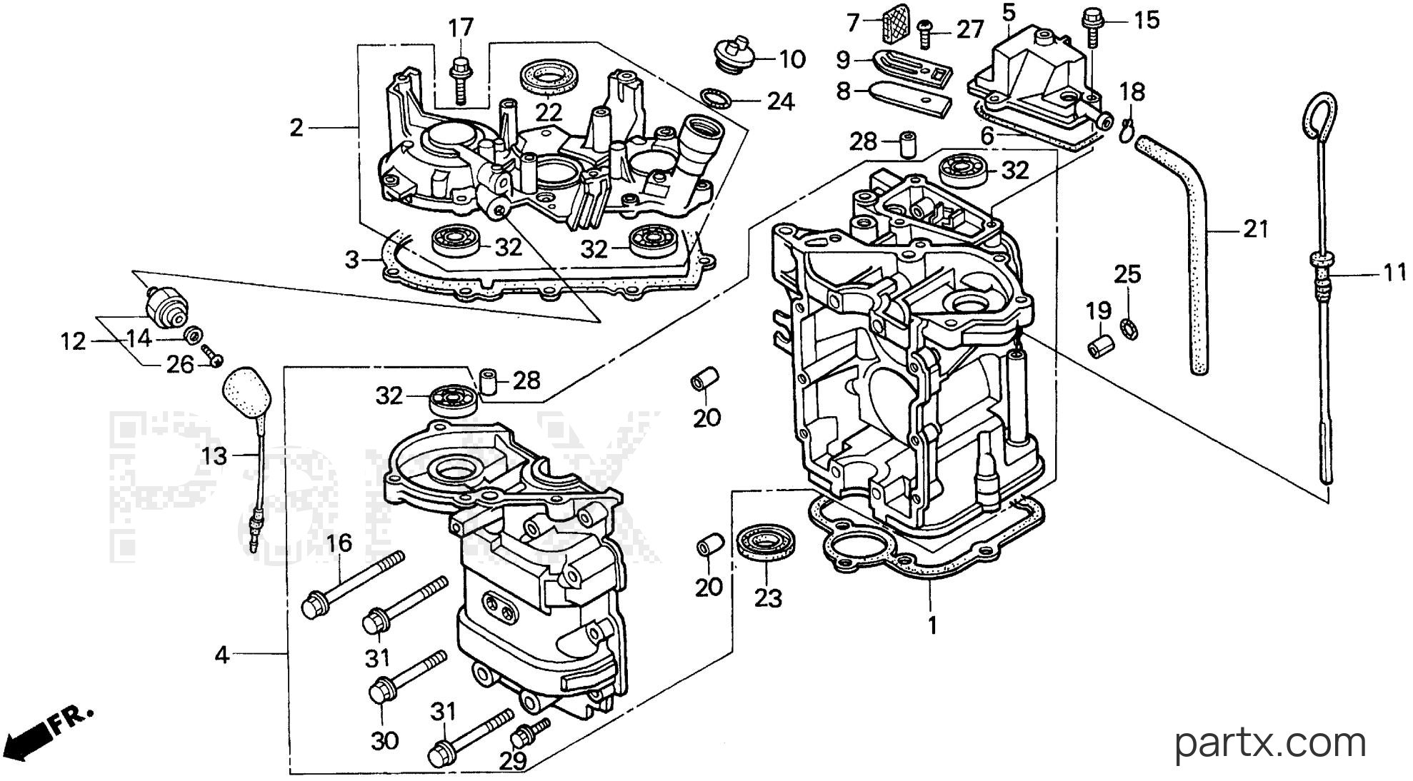 Honda BF9.9AM SA - CYLINDER