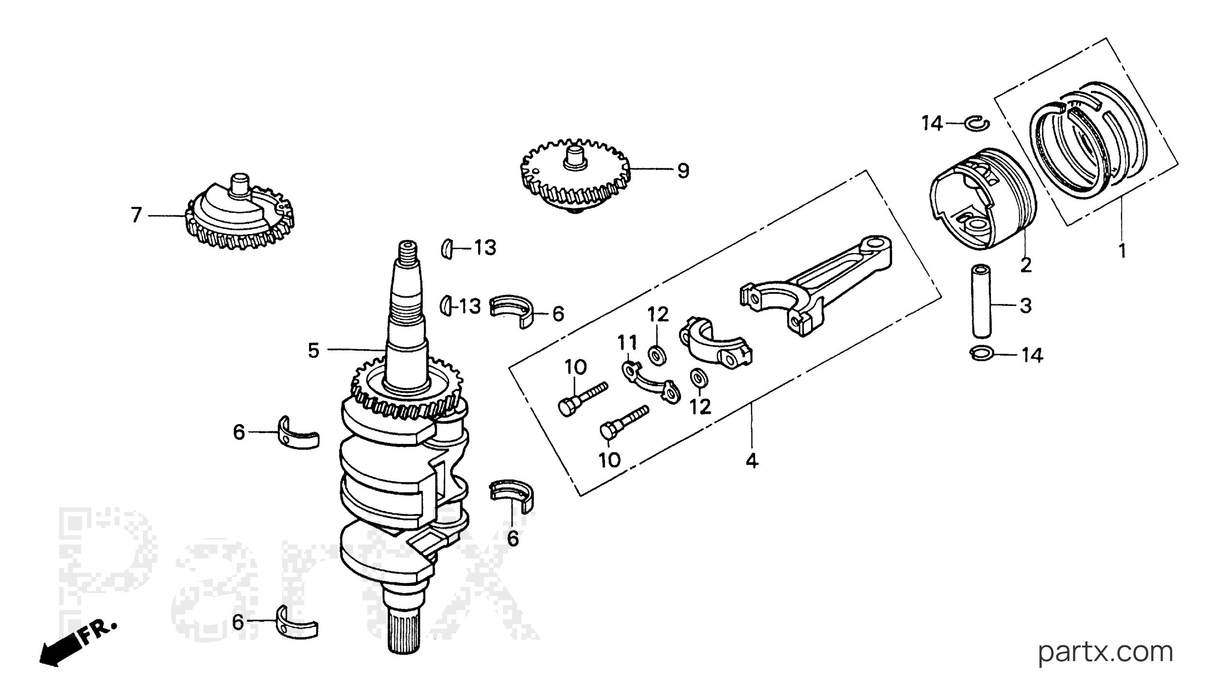 Honda BF9.9AM LAS - CRANKSHAFT