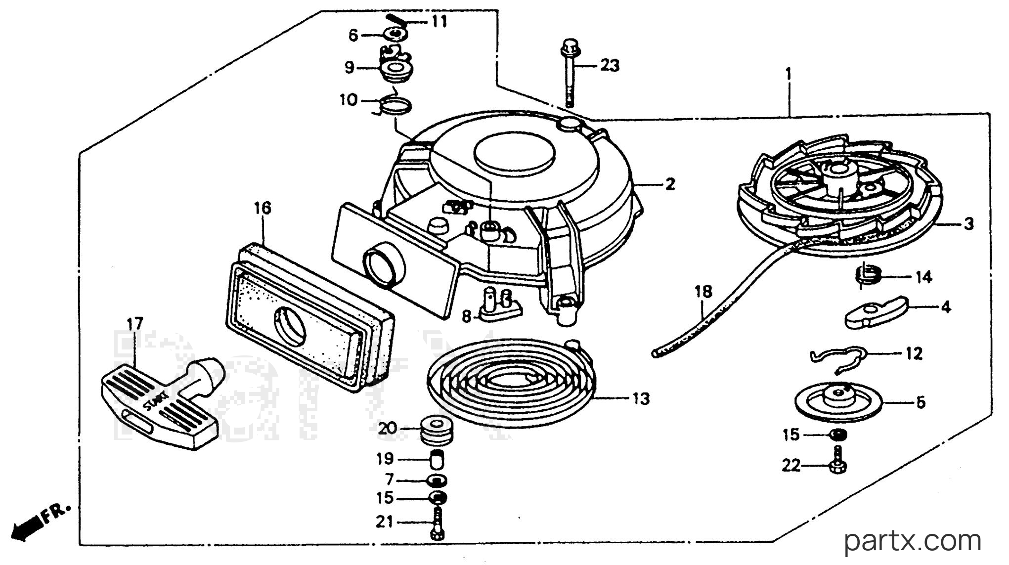 Honda BF9.9AK SA - RECOIL STARTER
