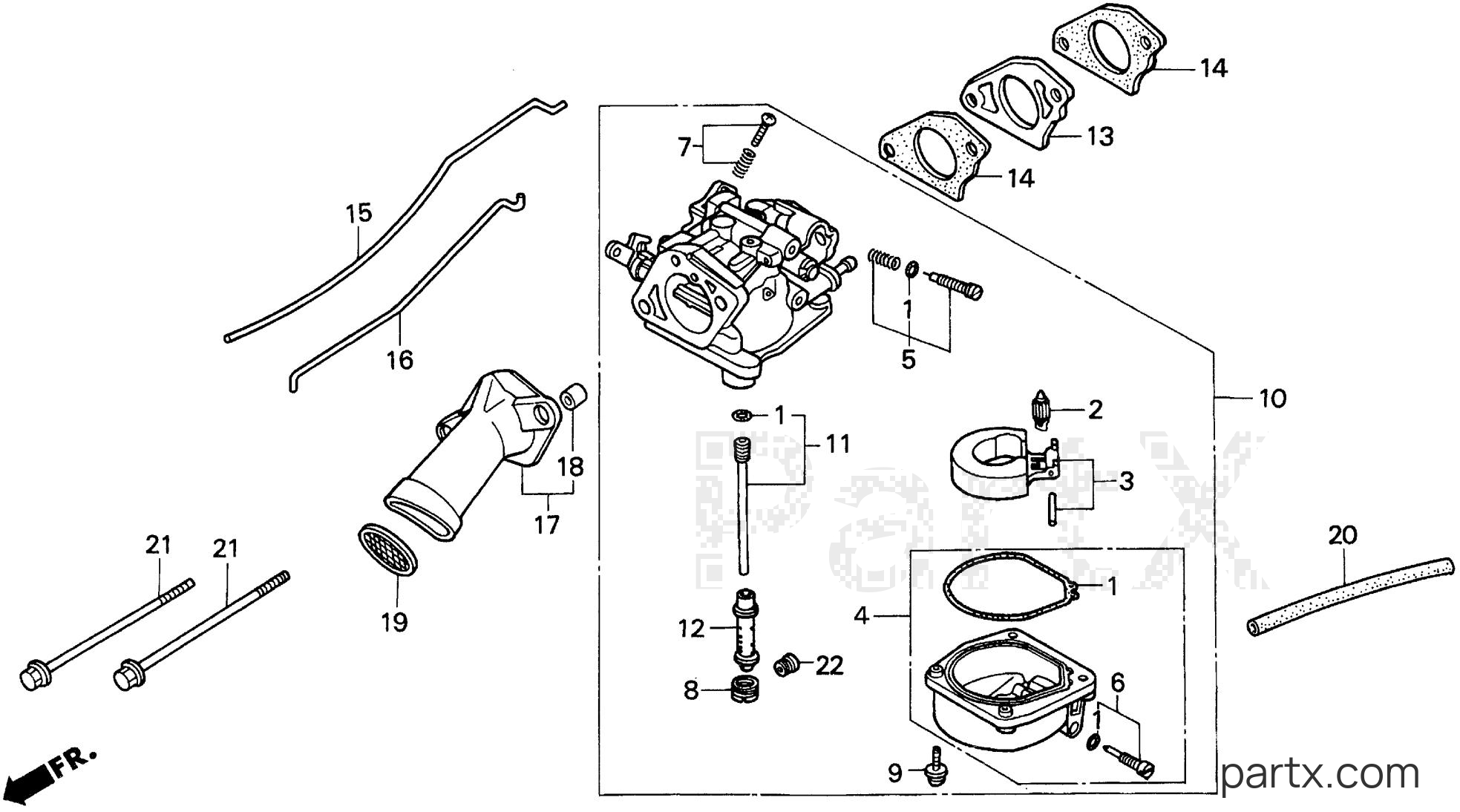 Honda BF15AK LAS - CARBURETOR