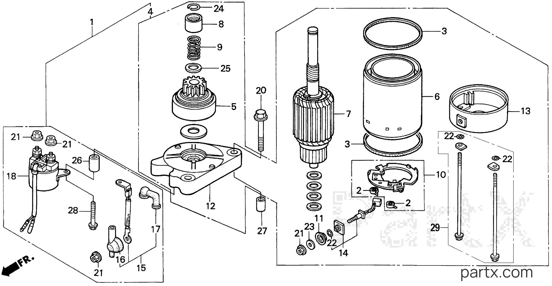 Honda BF15AW LA - STARTER MOTOR