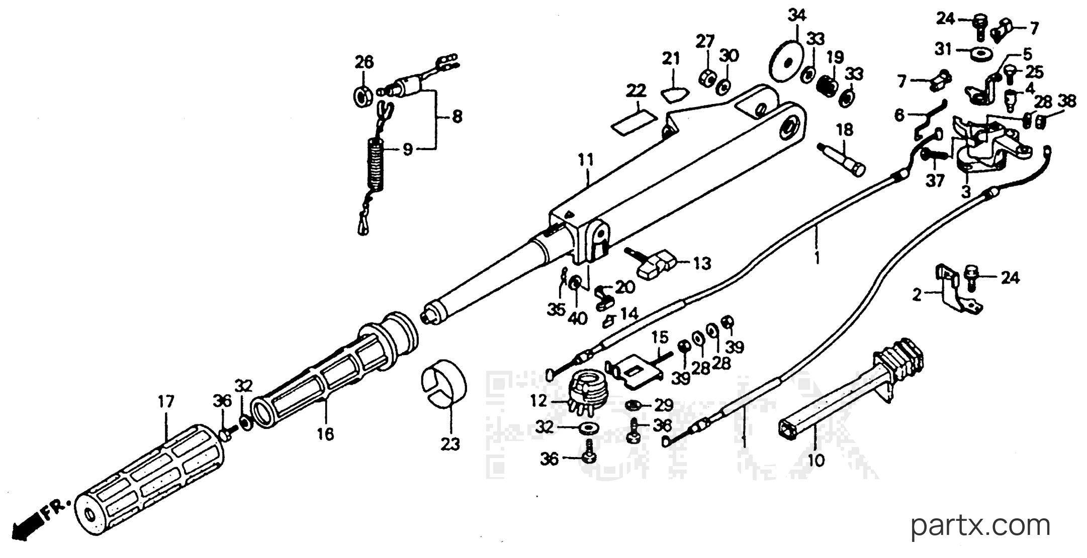 Honda BF15AW LAS - HANDLEBAR (AM/AW)