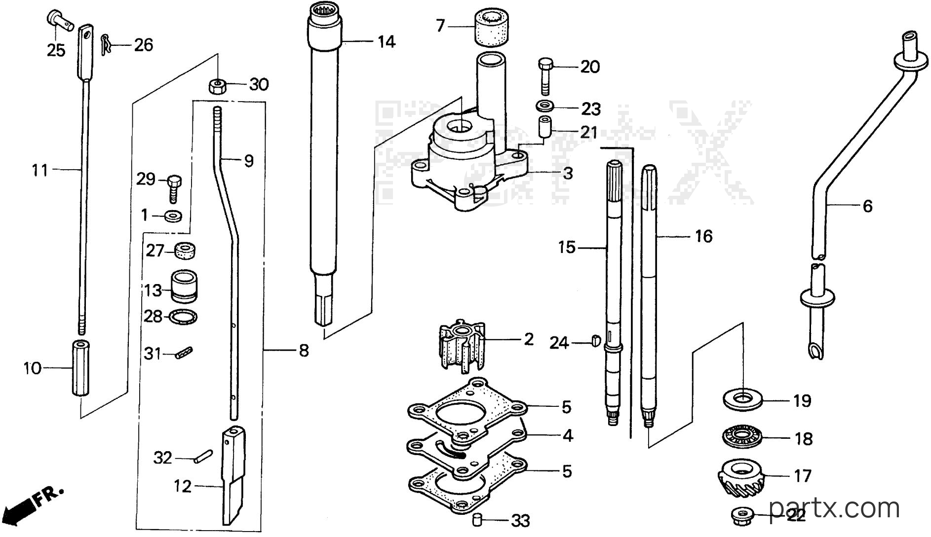 Honda BF9.9AH LA - VERTICAL SHAFT