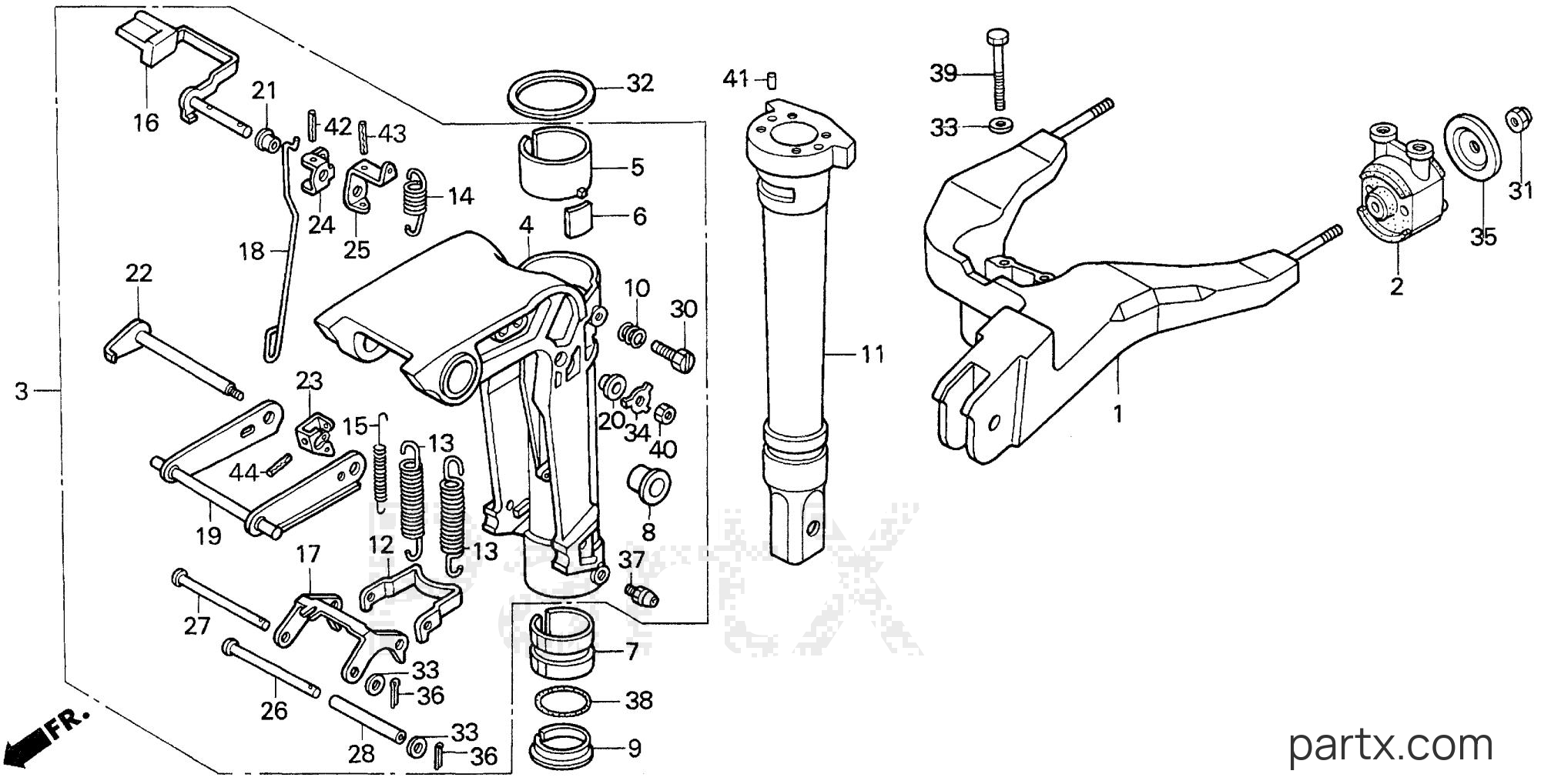Honda BF15AK SAS - SWIVEL CASE