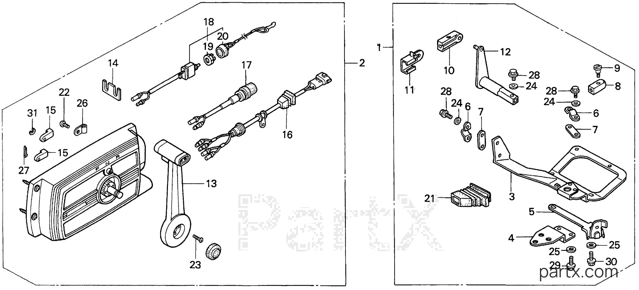 Honda BF9.9AK SAS - REMOTE CONTROL KIT