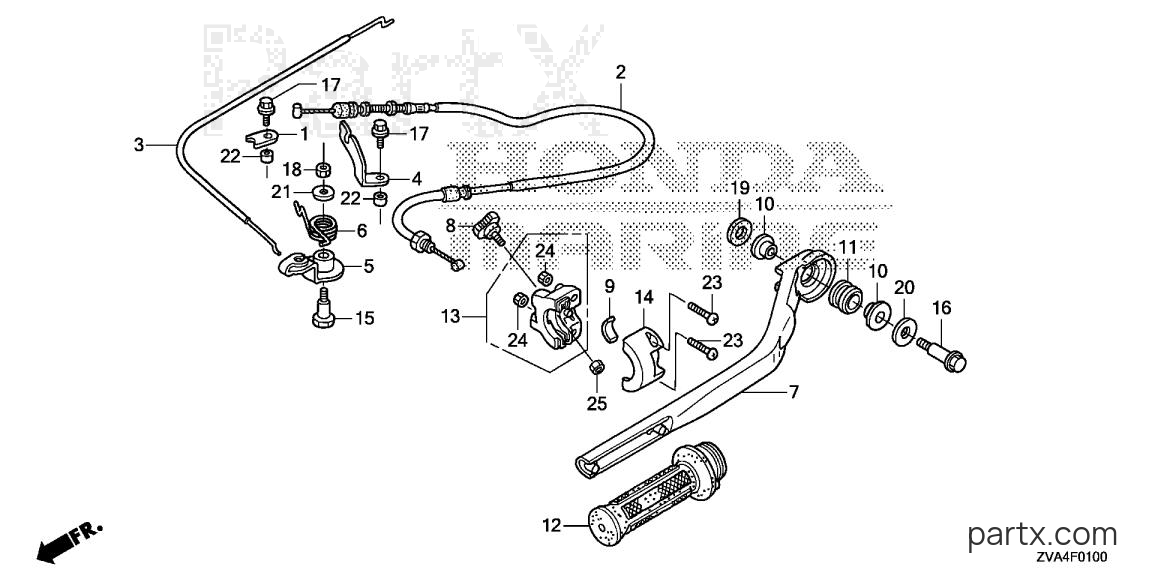 Honda BF2.3DH LCHA - HANDLEBAR