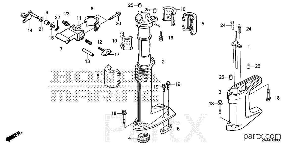 Honda BF2.3DH LCHA - EXTENSION CASE
