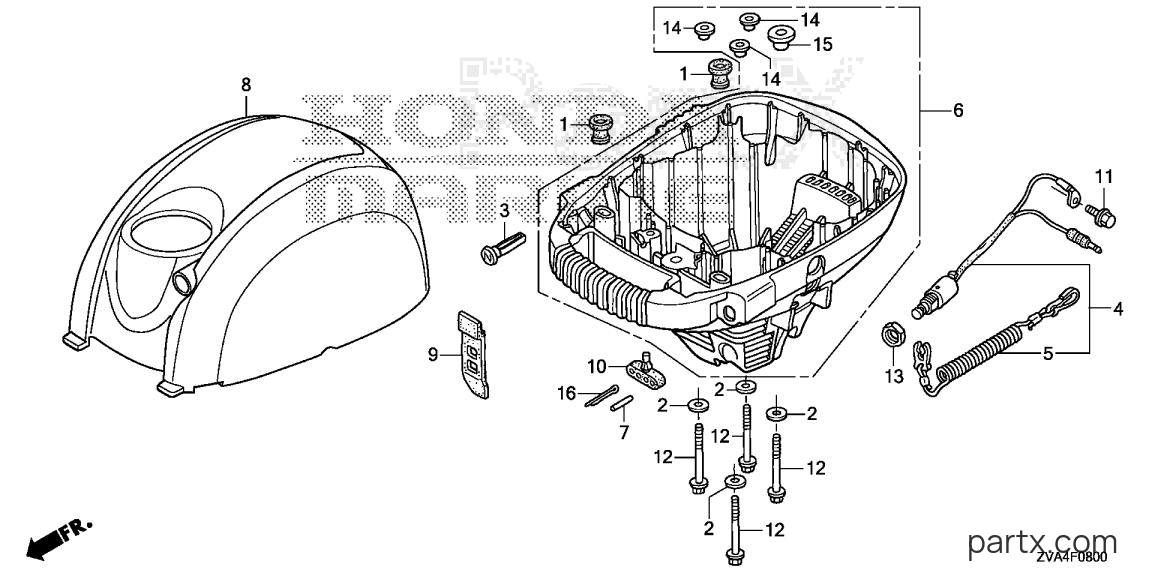 Honda BF2.3DH LCHA - ENGINE COVER