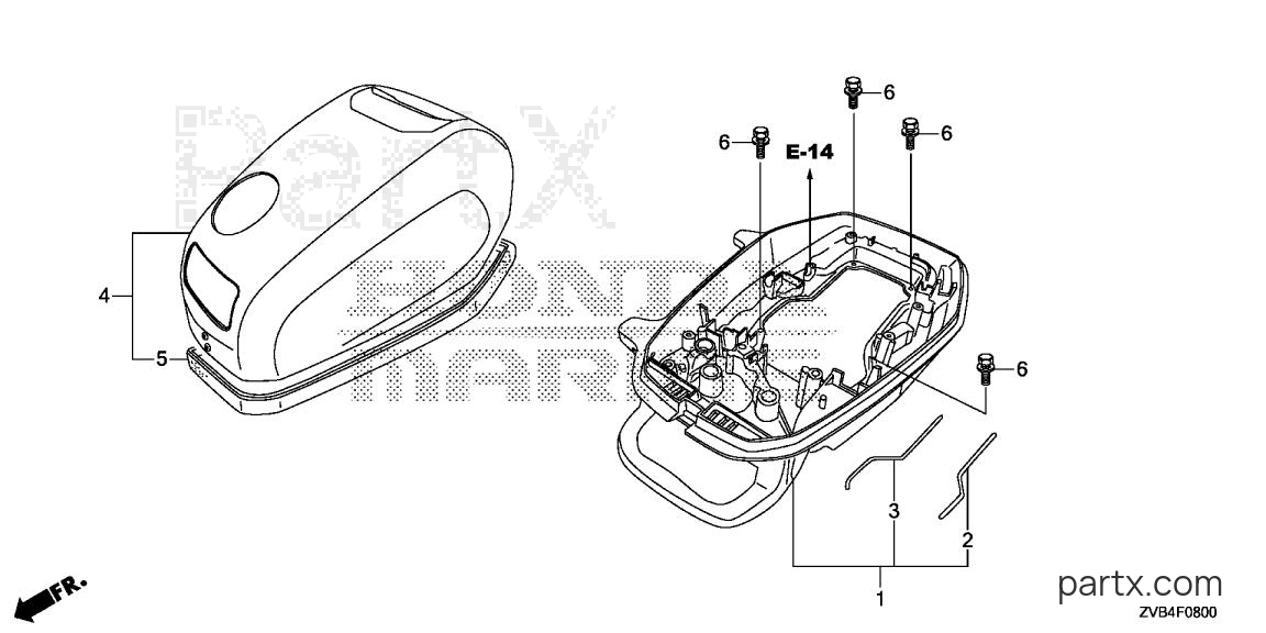 Honda BF5DH LHNA - ENGINE COVER