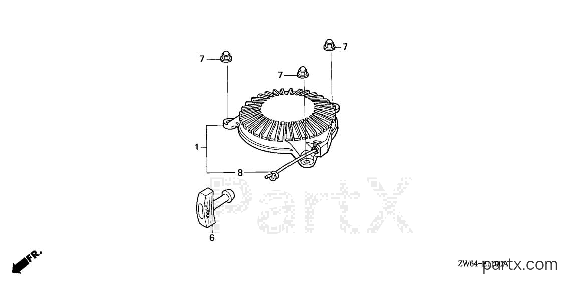 Honda BF2DX SCHA - RECOIL STARTER