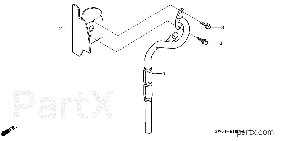 Honda BF2DY SA - EXHAUST PIPE