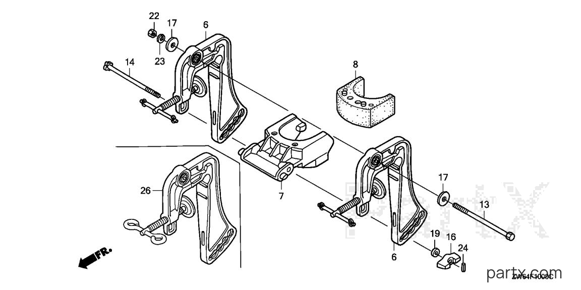 Honda BF2DX SCHA - SWIVEL CASE
