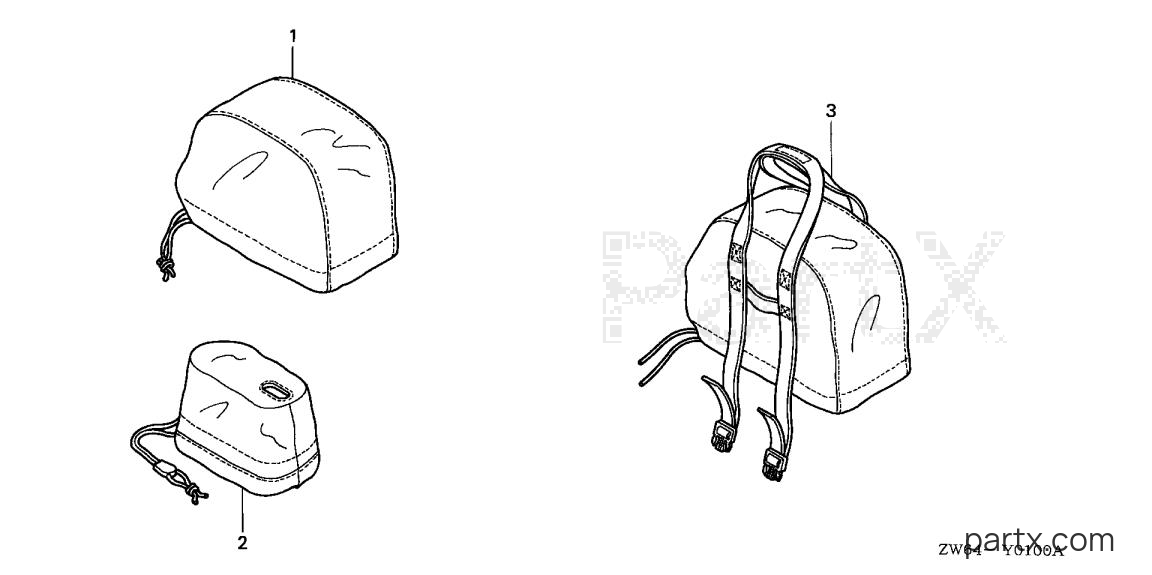 Honda BF2D1 SA - COVER KIT - ENGINE CARRIER BAG KIT