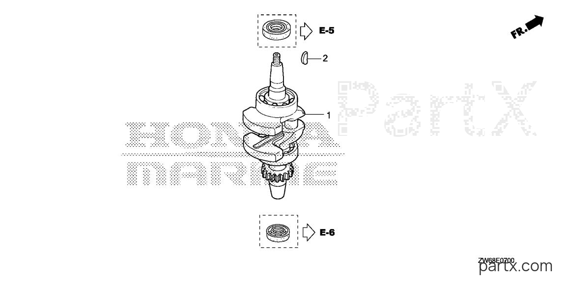 Honda BF2DK0 SCAB - CRANKSHAFT
