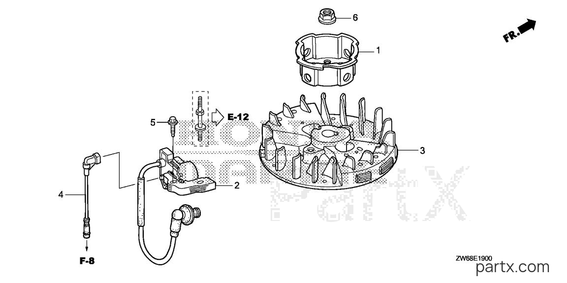 Honda BF2DK0 LCHA - FLYWHEEL