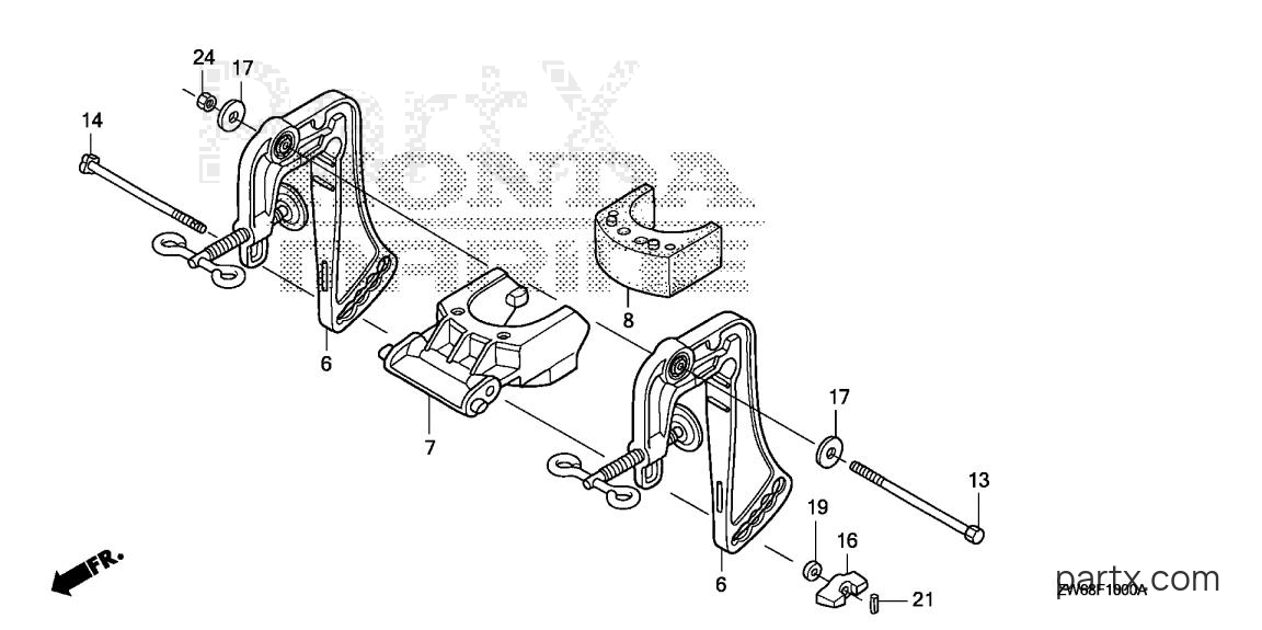 Honda BF2DK0 LCHA - SWIVEL CASE